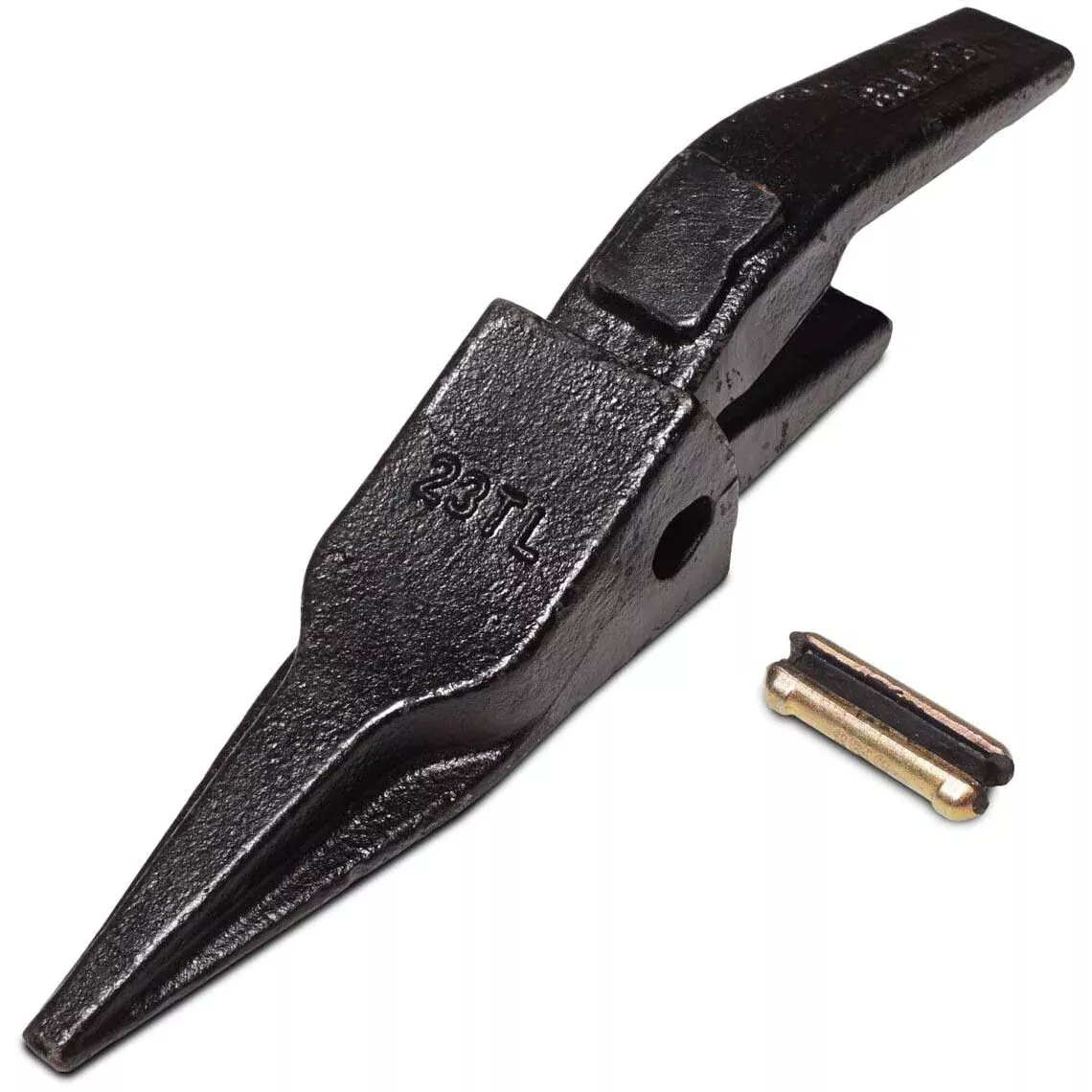 23TL Bucket Tiger Tooth Assembly w Weld On Shank Hensley T23 Flex Pin