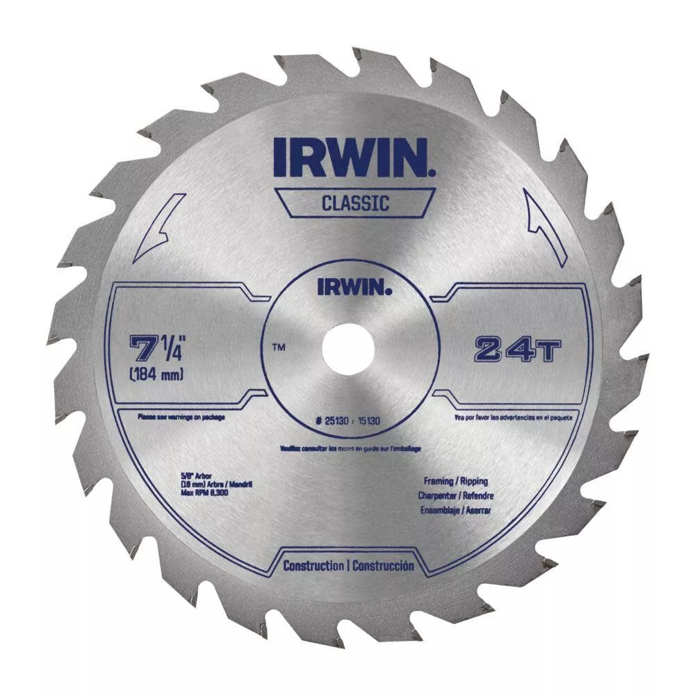 7-1/4 In. 24 TPI Carbon Circular Saw Blade IRWIN Sale Online