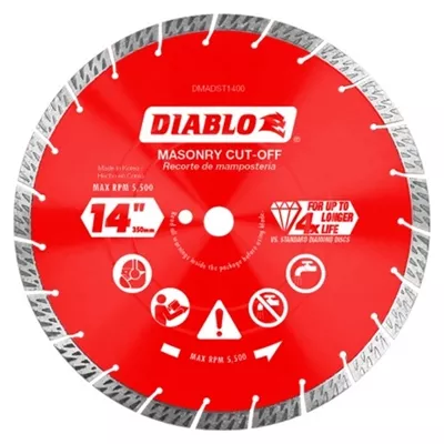 Diablo Diamond Segmented Turbo Masonry Cut Off Wheel - 14" x .13" x 1"