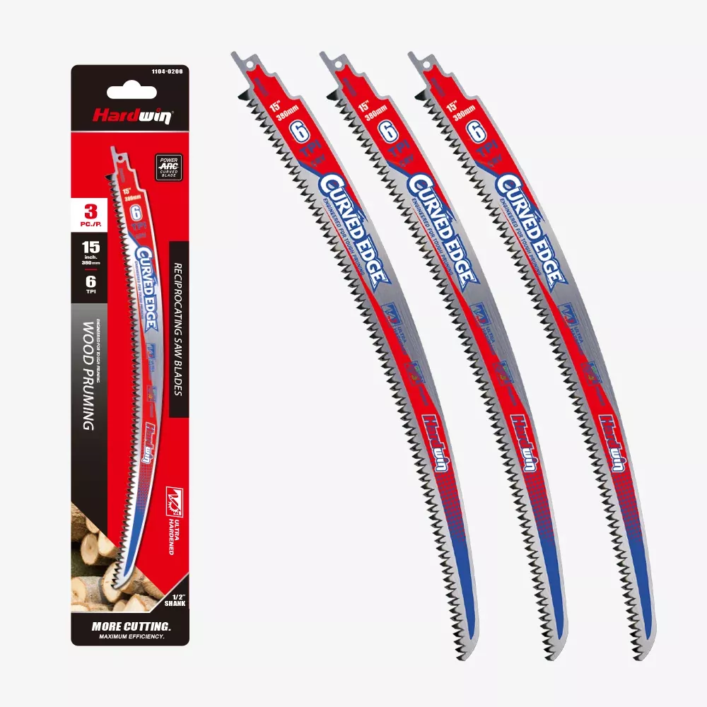 HARDWIN 15 Inch 6TPI Japanese Tooth Pruning Saw Blades, Wood and Branch Cutting Blades, 3-Pack